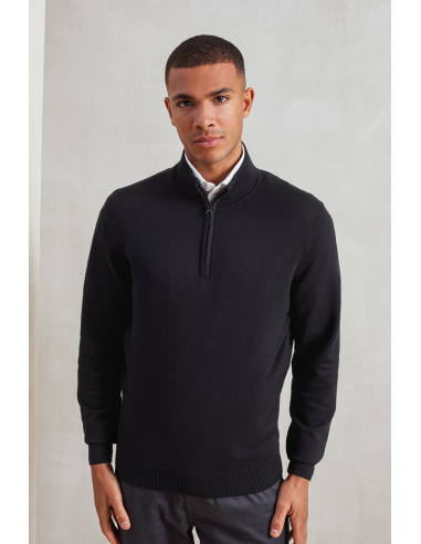 PRE-PR695-Sweat en tricot 1/4 zip